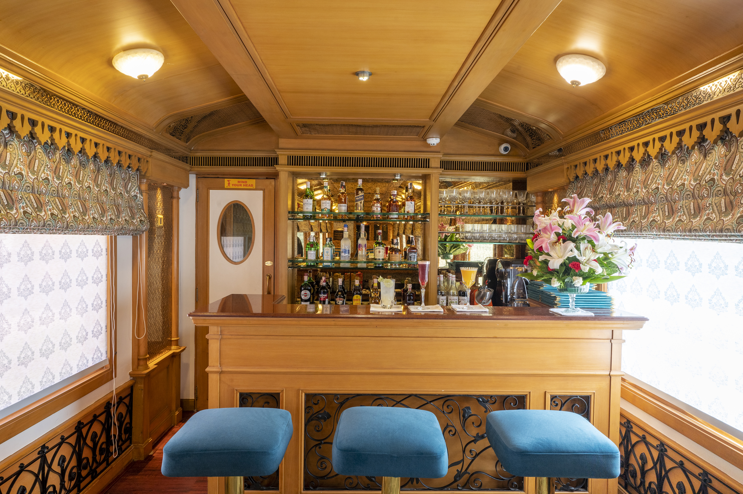 Deccan Odyssey luxury sleeper train in India.